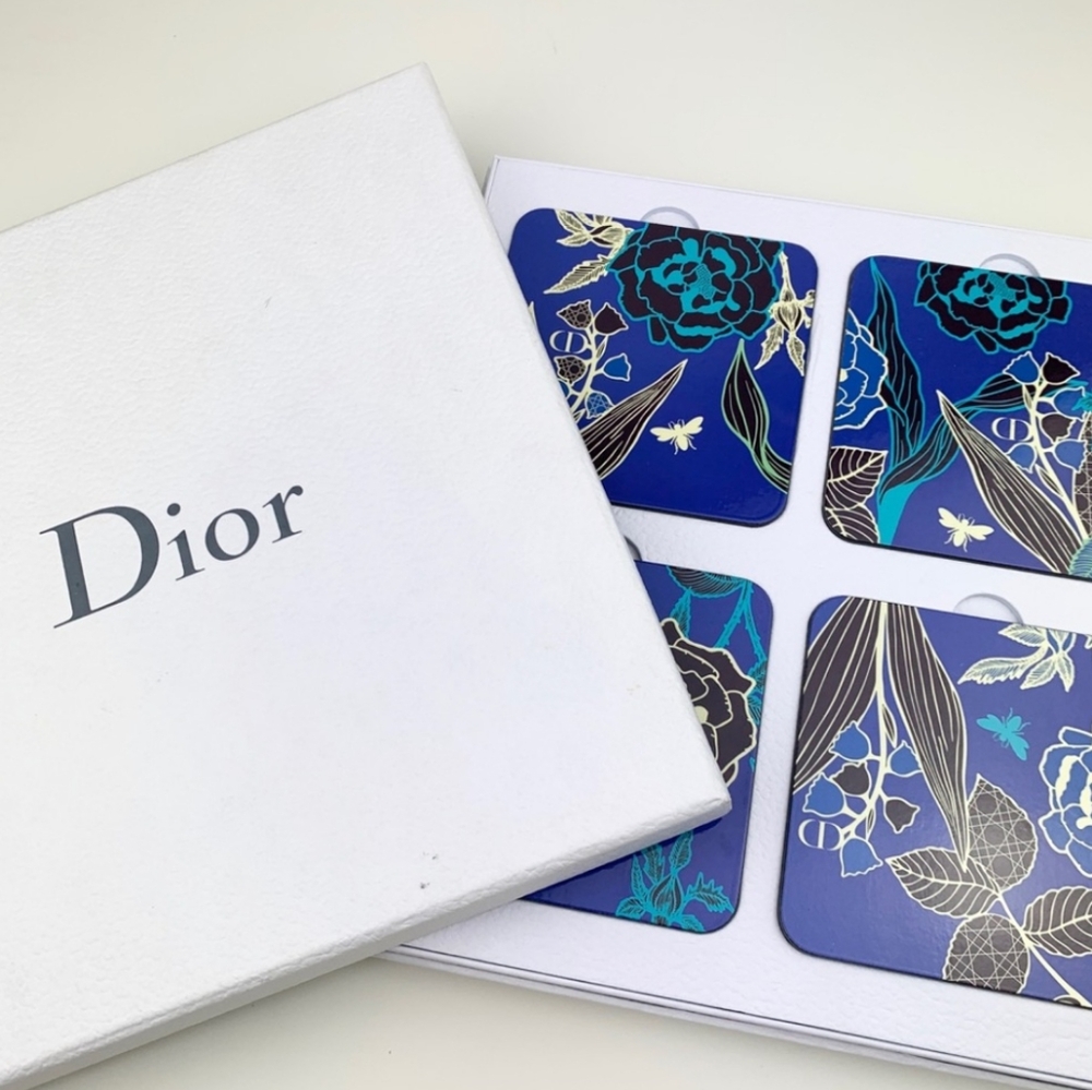 NEW DIOR FLORAL COASTER SET